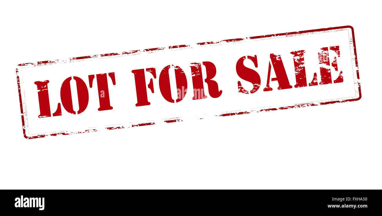 Rubber stamp with text lot for sale inside, vector illustration` Stock